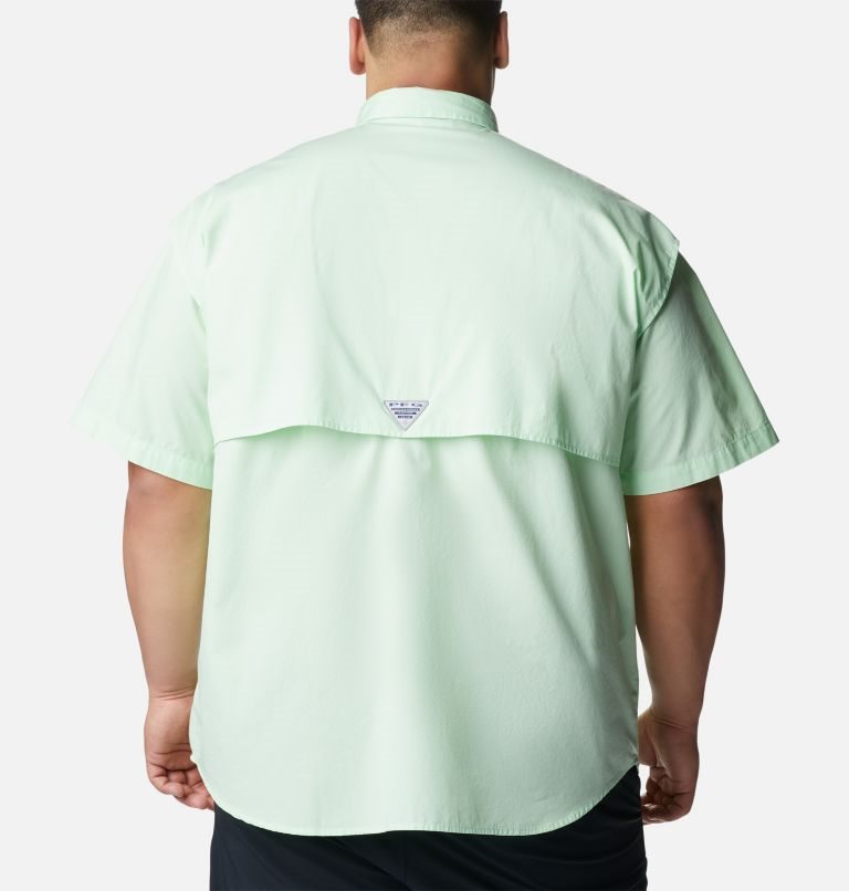 Men's Columbia PFG Bonehead Short Sleeve Shirts Mint | Plus Size CA-H4305